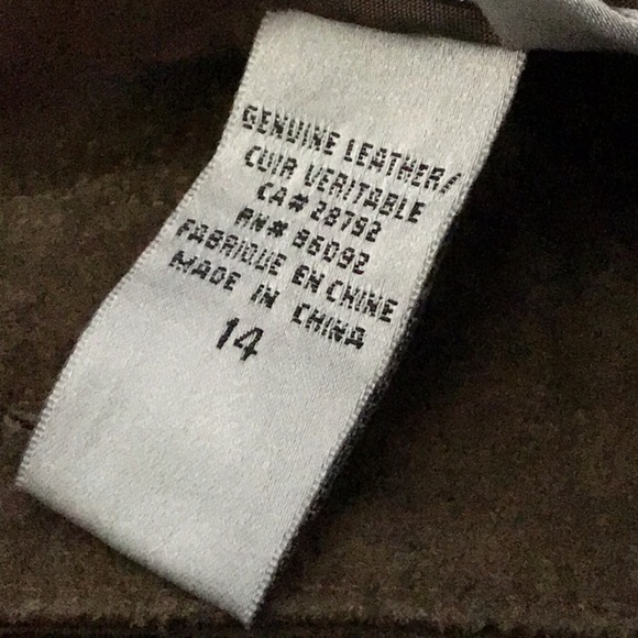 Brown suede straight leg pants size 14 - Picture 8 of 9